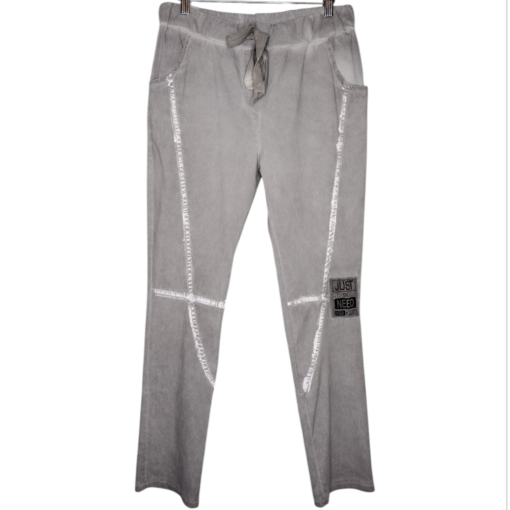 Free For Humanity Gray Drawstring Waist High-Rise Casual Pants Sz S